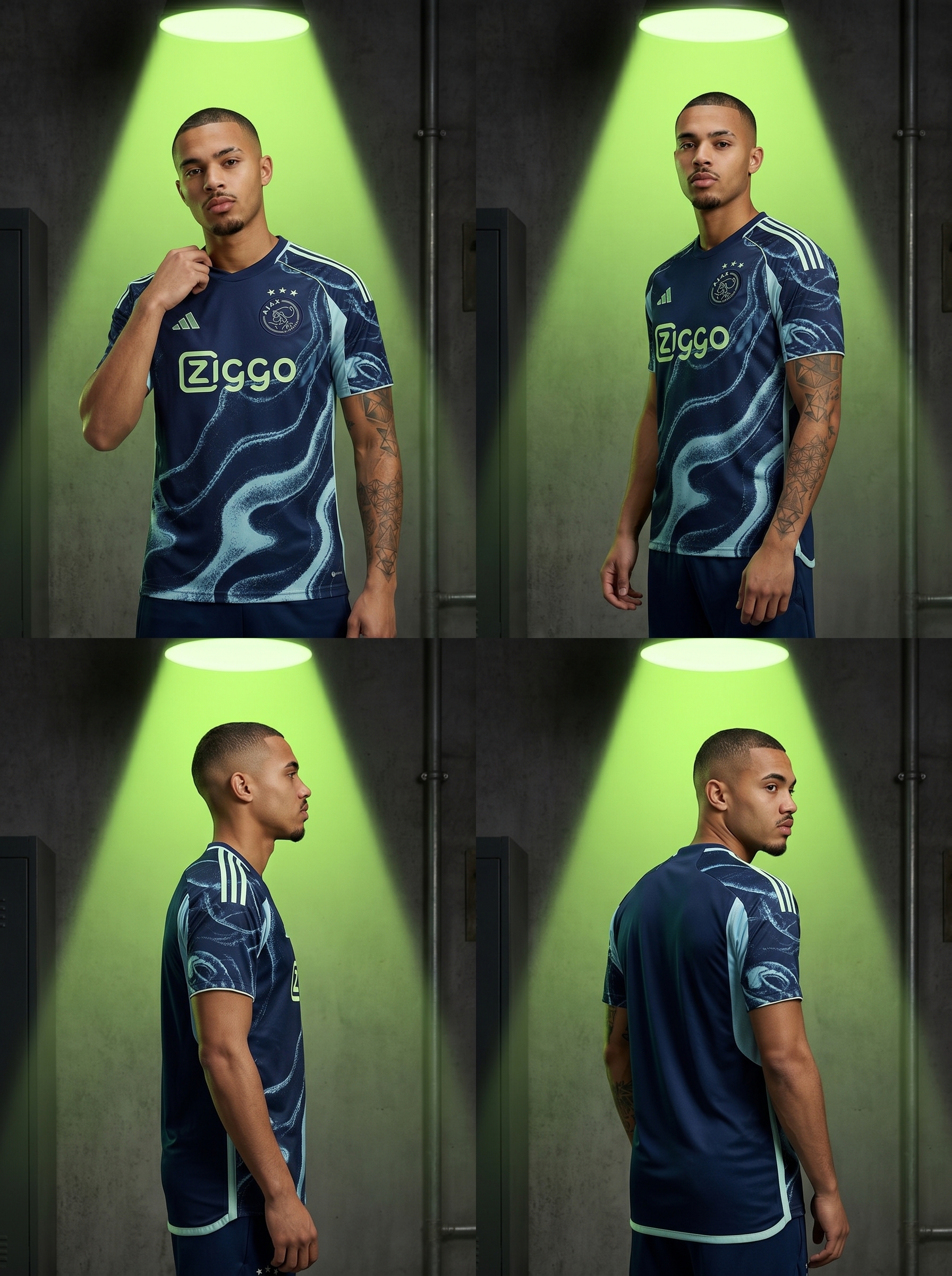 camisa azul do ajax