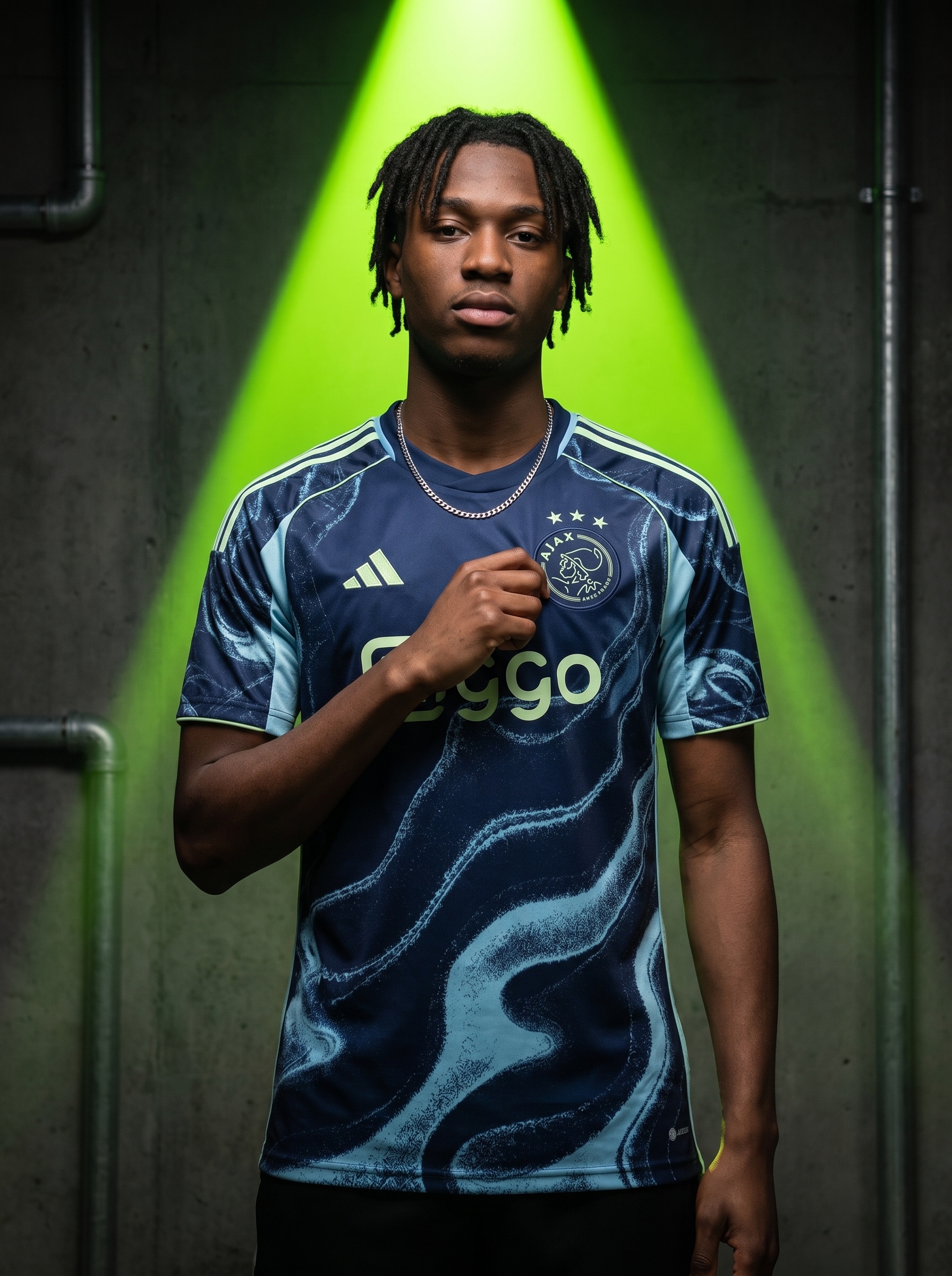 camisa ajax azul 2025