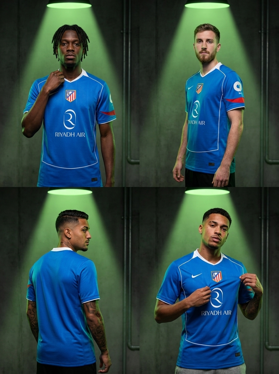 camisa azul atletico de madrid