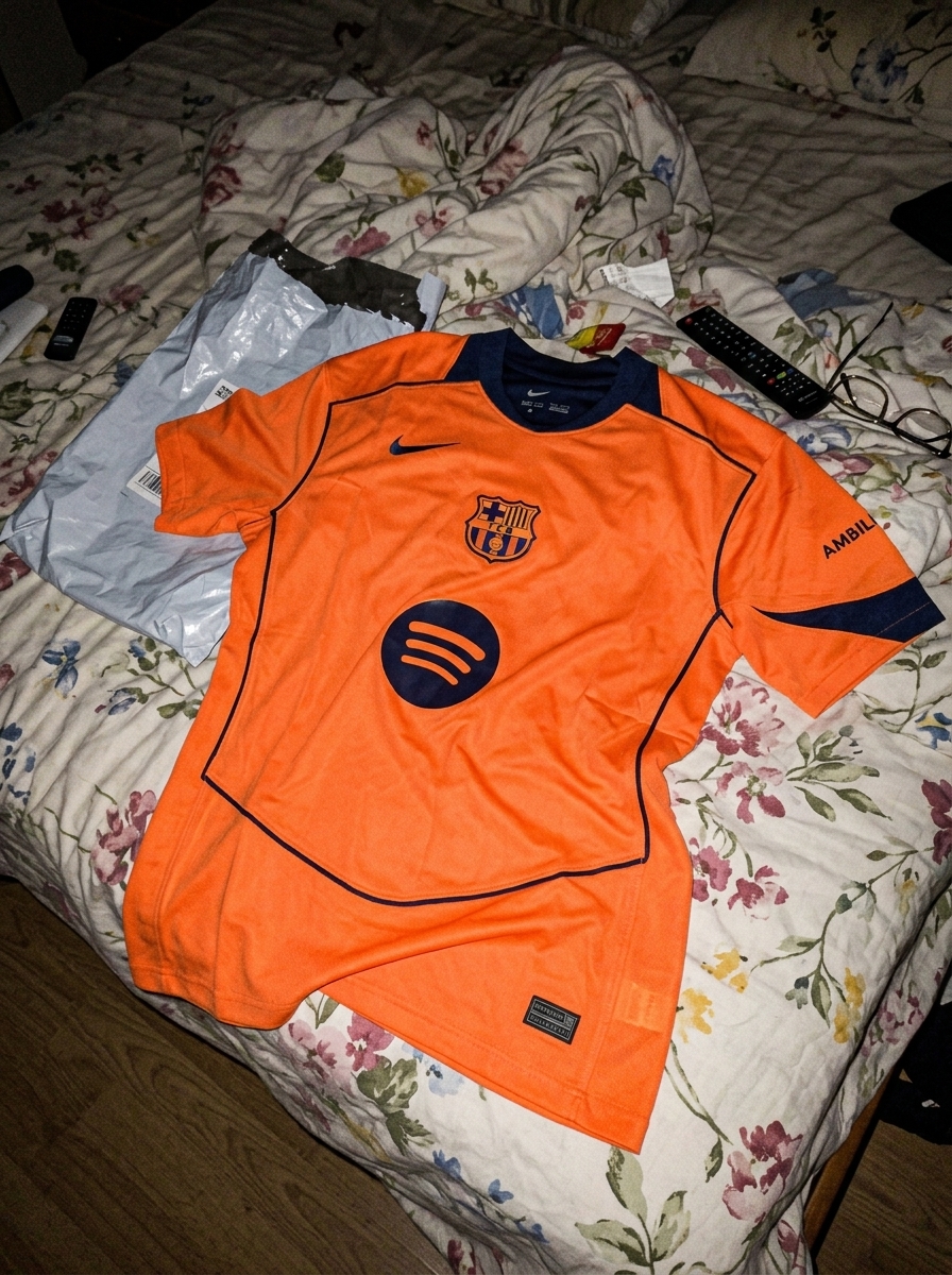 camisa barcelona laranja - depoimento real de cliente 4