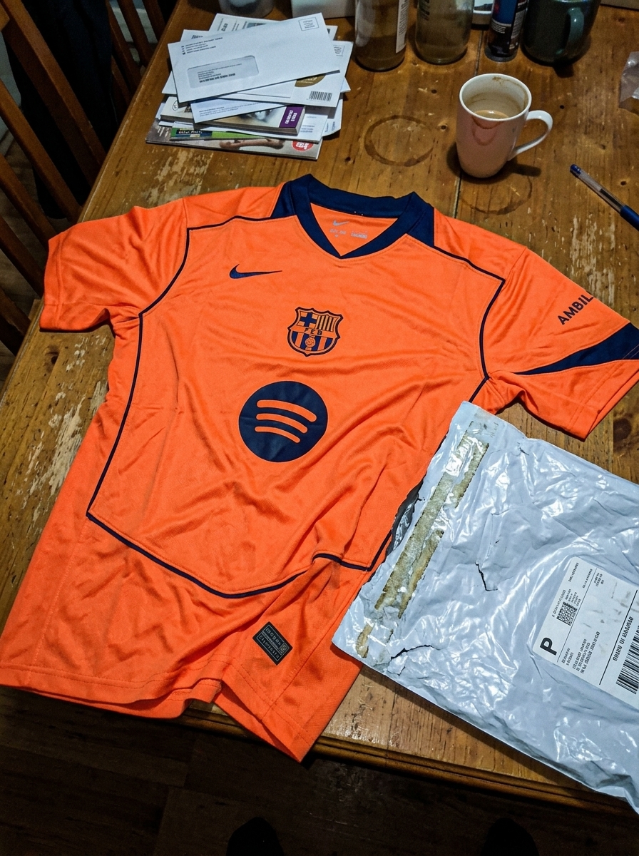 camisa barcelona laranja - depoimento real de cliente 1