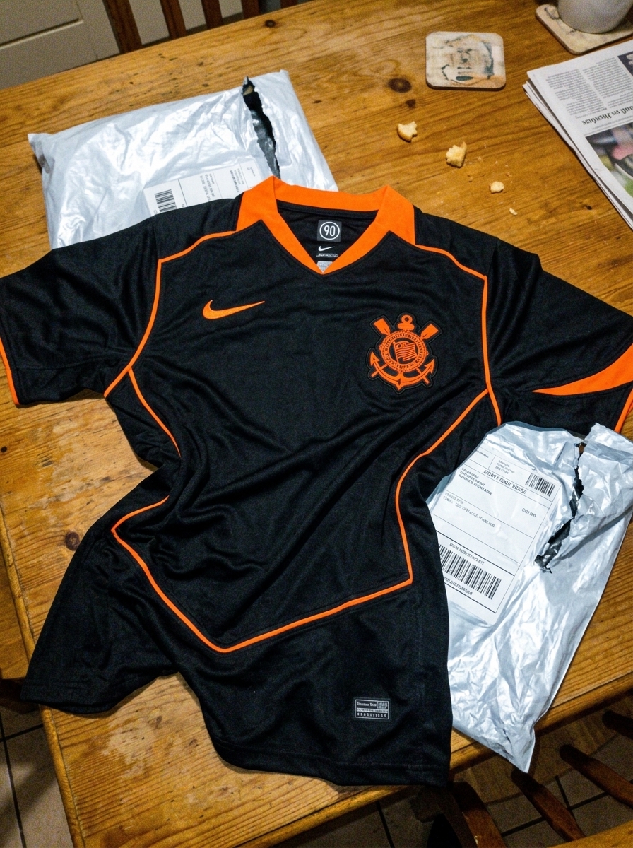 camisa corinthians preta e laranja - depoimento real de cliente 1