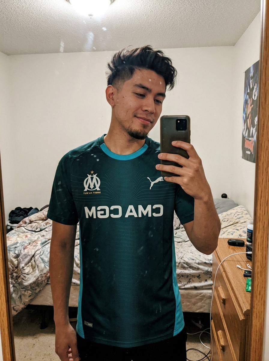 camisa olympique de marseille azul - depoimento real de cliente 1