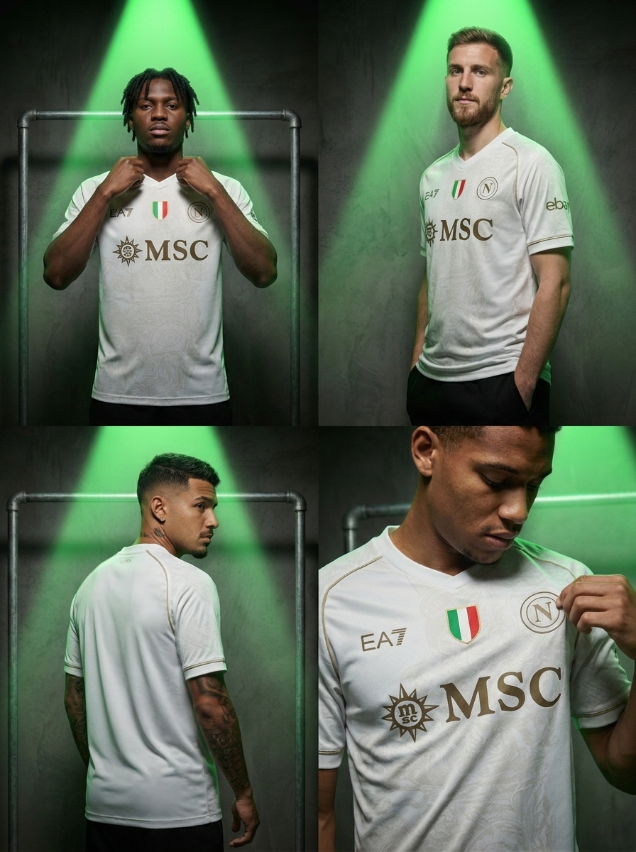 camisa do napoli branca