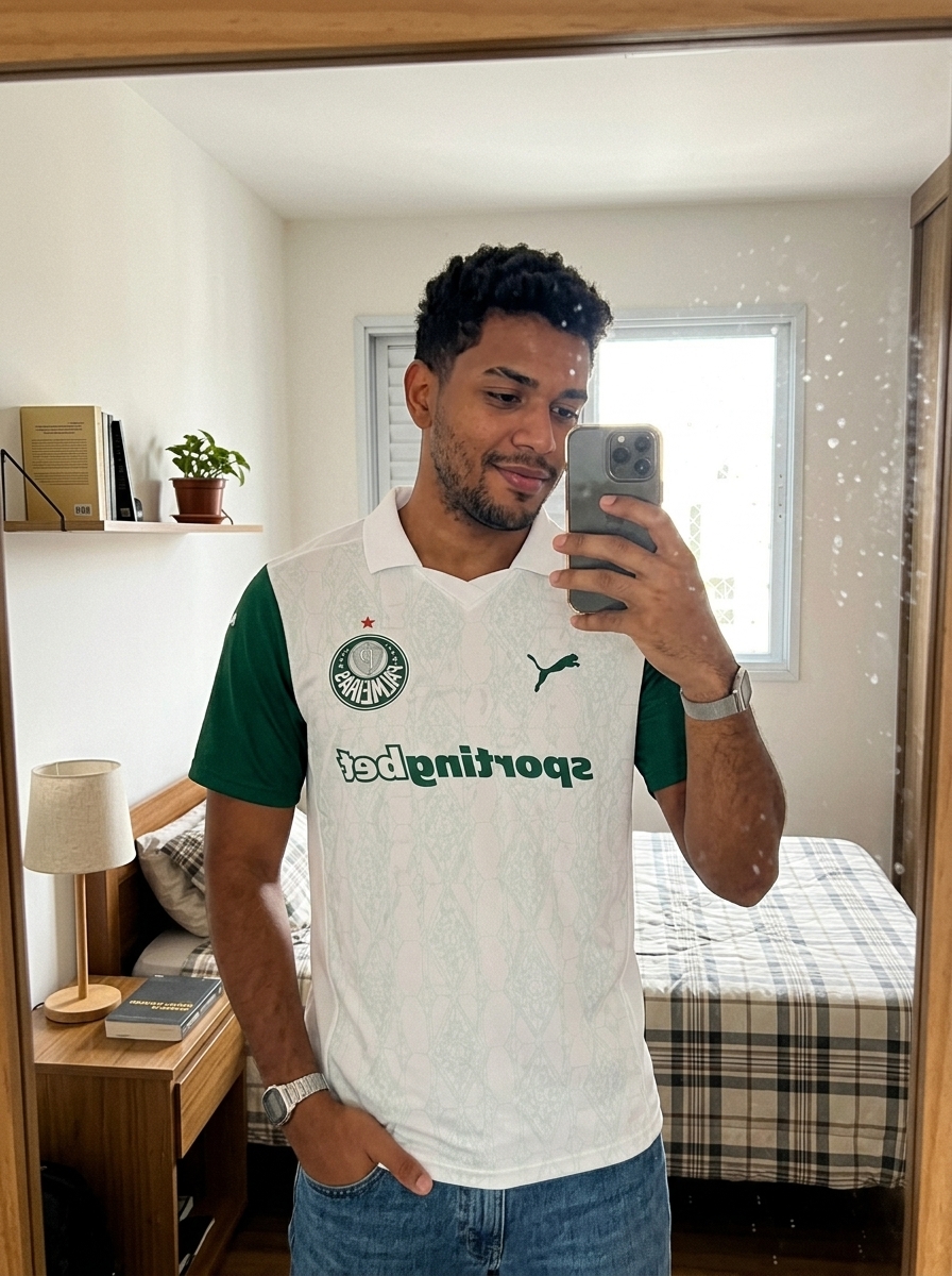 camisa branca palmeiras 2025 - depoimento real de cliente 2