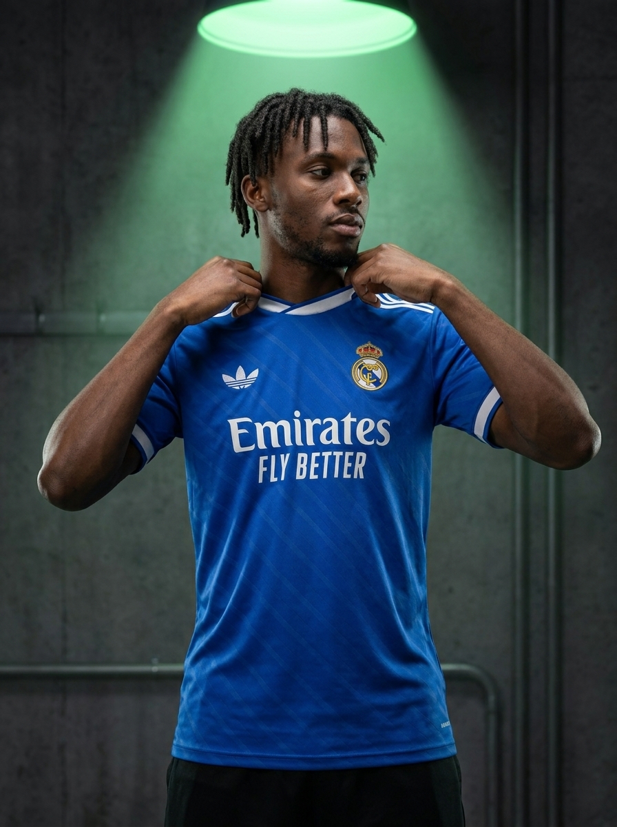 camisa azul do real madrid