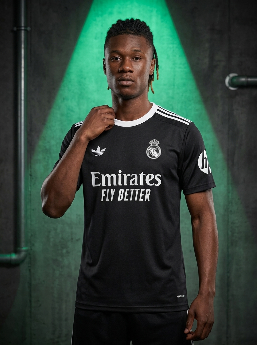 camisa real madrid preta