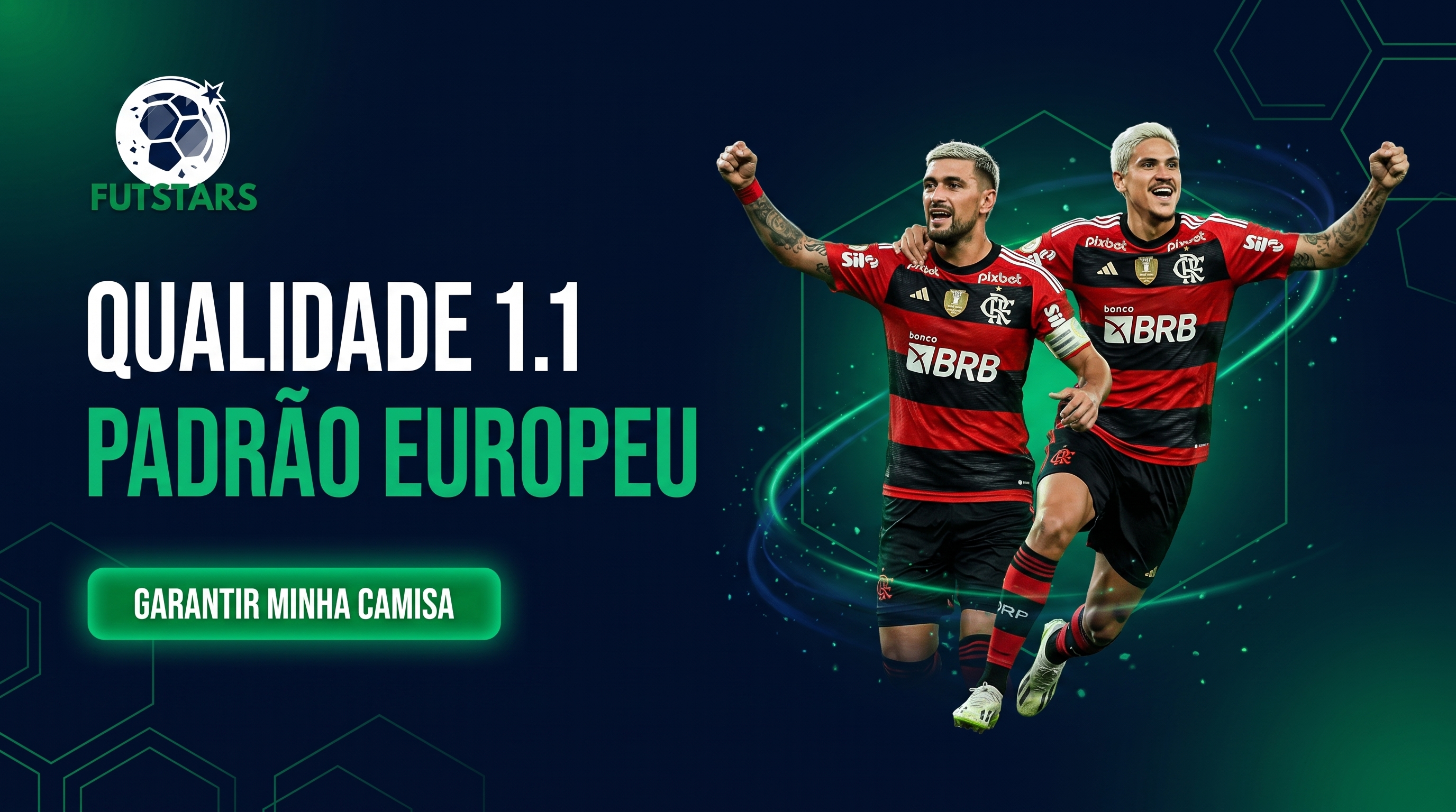 Banner promocional Fut Stars ofertas de camisas de time