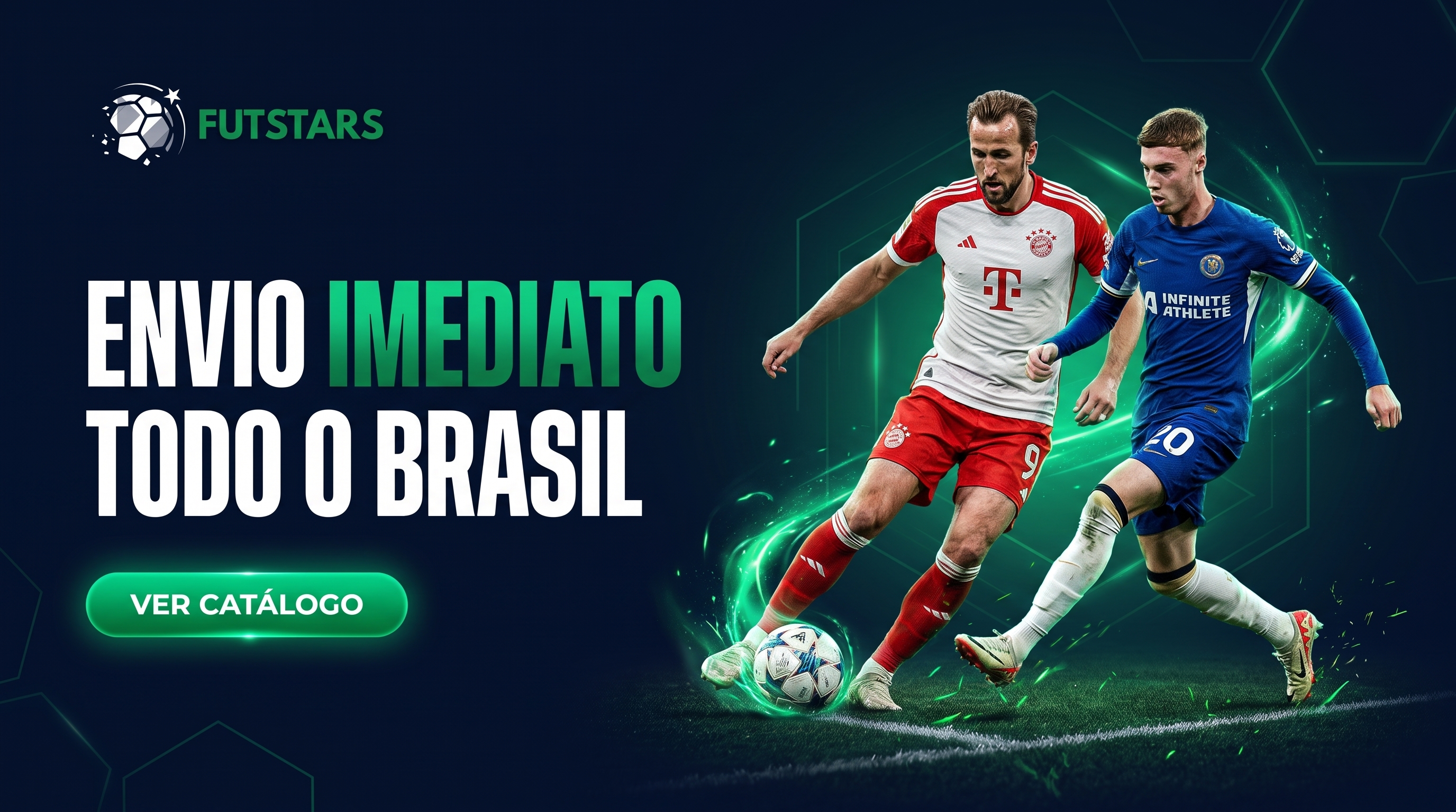 Banner promocional Fut Stars parceiro oficial camisas de time